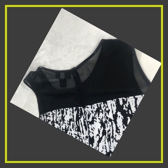 Lane Bryant Black and White Illusion Dress - Picture 4 of 8